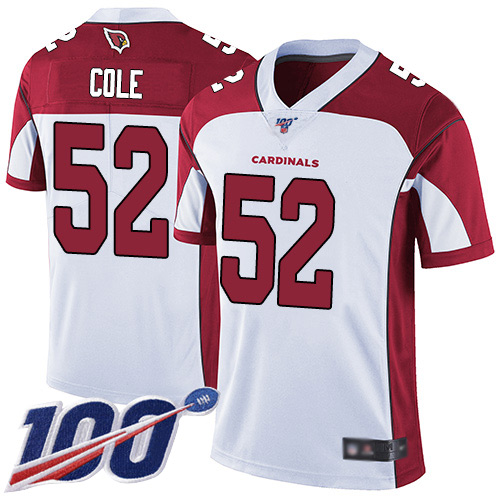 Arizona Cardinals Limited White Men Mason Cole Road Jersey NFL Football 52 100th Season Vapor Untouchable